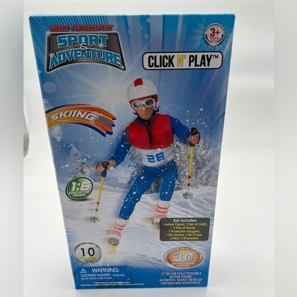 Click N' Play Sports and Adventure Skiing 12" Inch Action Figure Play Set With A - Picture 1 of 8
